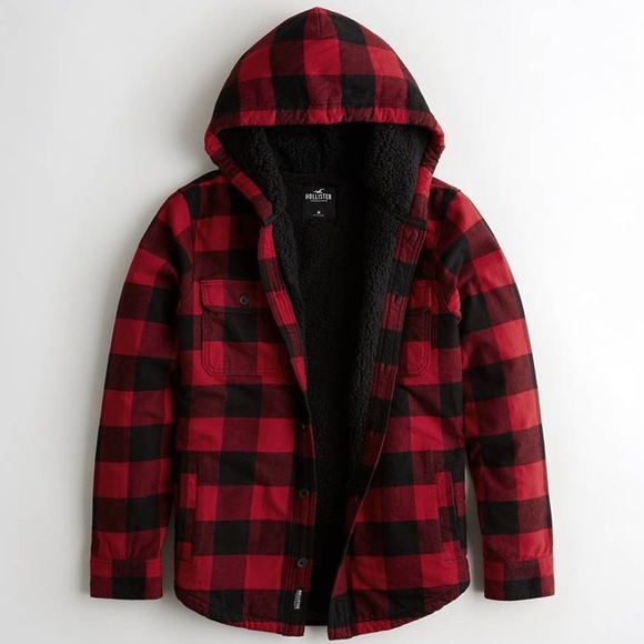 Hollister Sherpa Lined Flannel Shirt 